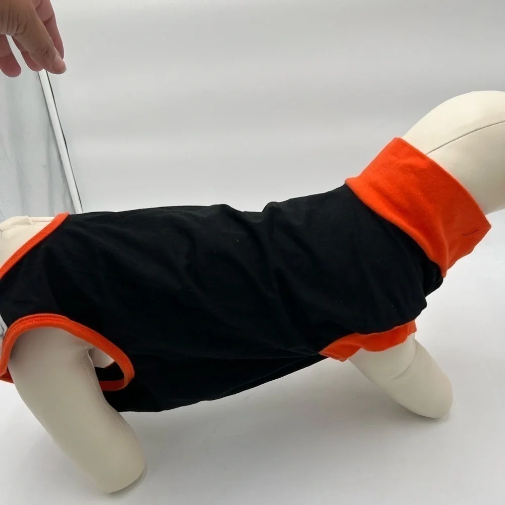 Dog Surgical Recovery Suit - Black with Orange Accents, Size M (NWOT)